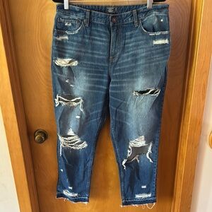 A&F Distressed Blue Jeans